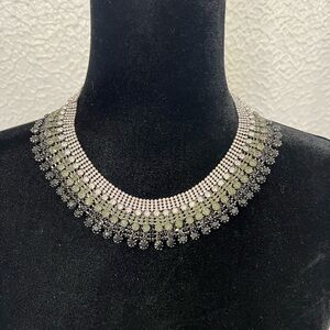 Black charcoal ombre vintage Natasha couture necklace excellent condition